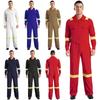 Men High Visibility Reflective Stripes Coveralls Factory Workwear Uniform Full Long Zipper Jumpsuits Coveralls Work Clothes