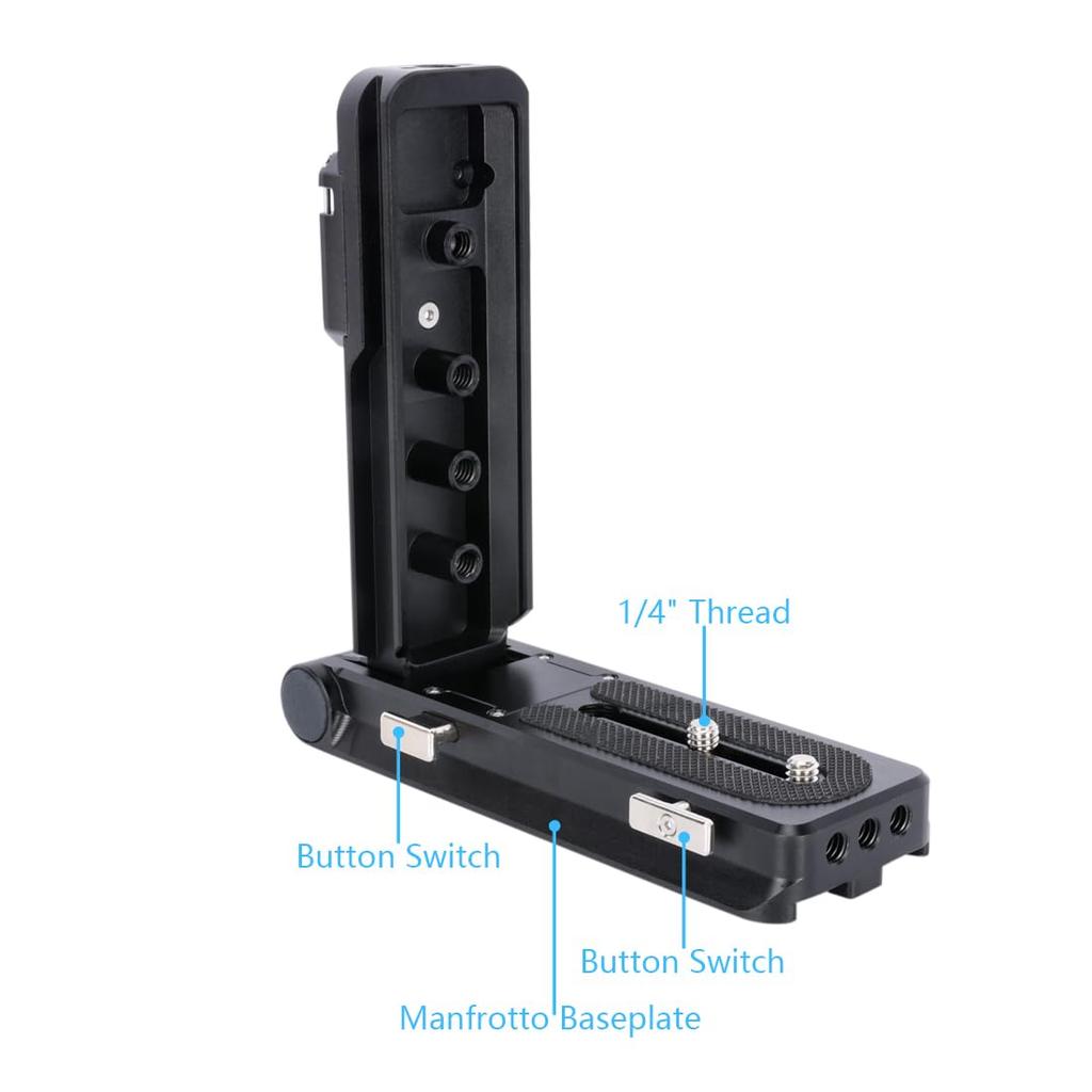 NICEYRIG Mount Mount Foldable TV Camera Plate Arca Swiss Plate Manfrotto Standard Plate Quick Release DSLR V-Lock L-Bracket -598