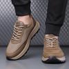 New Outdoor Footwear Men's Breathable Flats Leather Walking Shoes Men All-match Mens Sneakers Handmade Men Casual Shoes