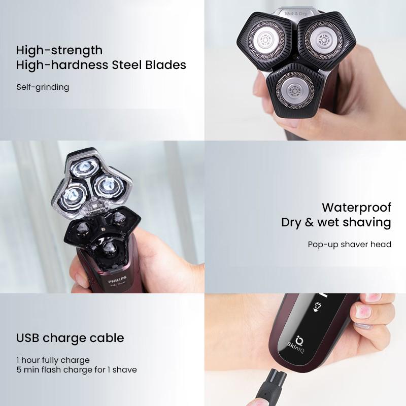 Philips S5831 Электробритва электрическая, новая бритва Black Beehive 5 серии с тремя лезвиями, быстрая зарядка в течение 1 часа, лезвие для бороды Beehive 5 series