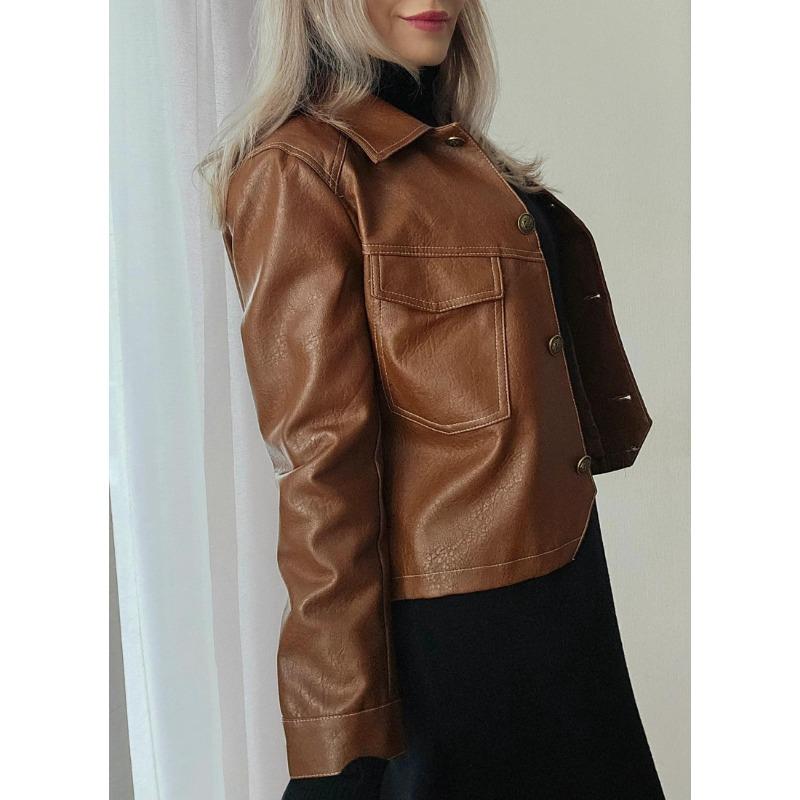 Шикарные короткие осенние куртки для женщин, идеально подходящие для осенних нарядов Пальто