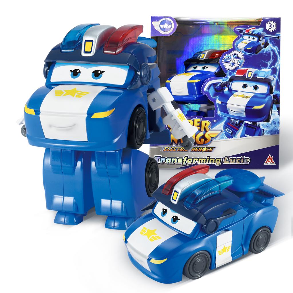 Super Wings S8 NEW Dizzy 5 Inches Transforming Transform from Airplane to Robot in 10 Steps Deformation Action Figures Kid Toys
