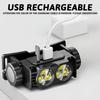 USB Перезаряжаемый Налобный Фонарь 6LED Магнитный Рабочий Свет Hands-Free с Индикатором Заряда для Использования на Открытом Воздухе и в Помещении