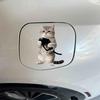 Забавная наклейка на крышку бензобака автомобиля "Коты заправляются"
