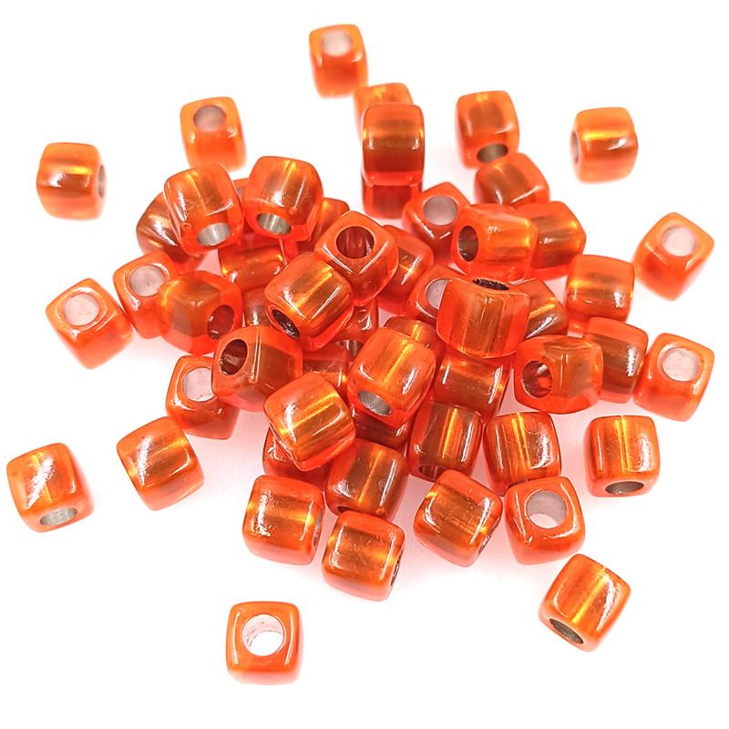20pcs 8mm Fashion Acrylic Transparent Round Corner Cube Beads for Necklace Bracelet Making DIY Jewelry Accessories