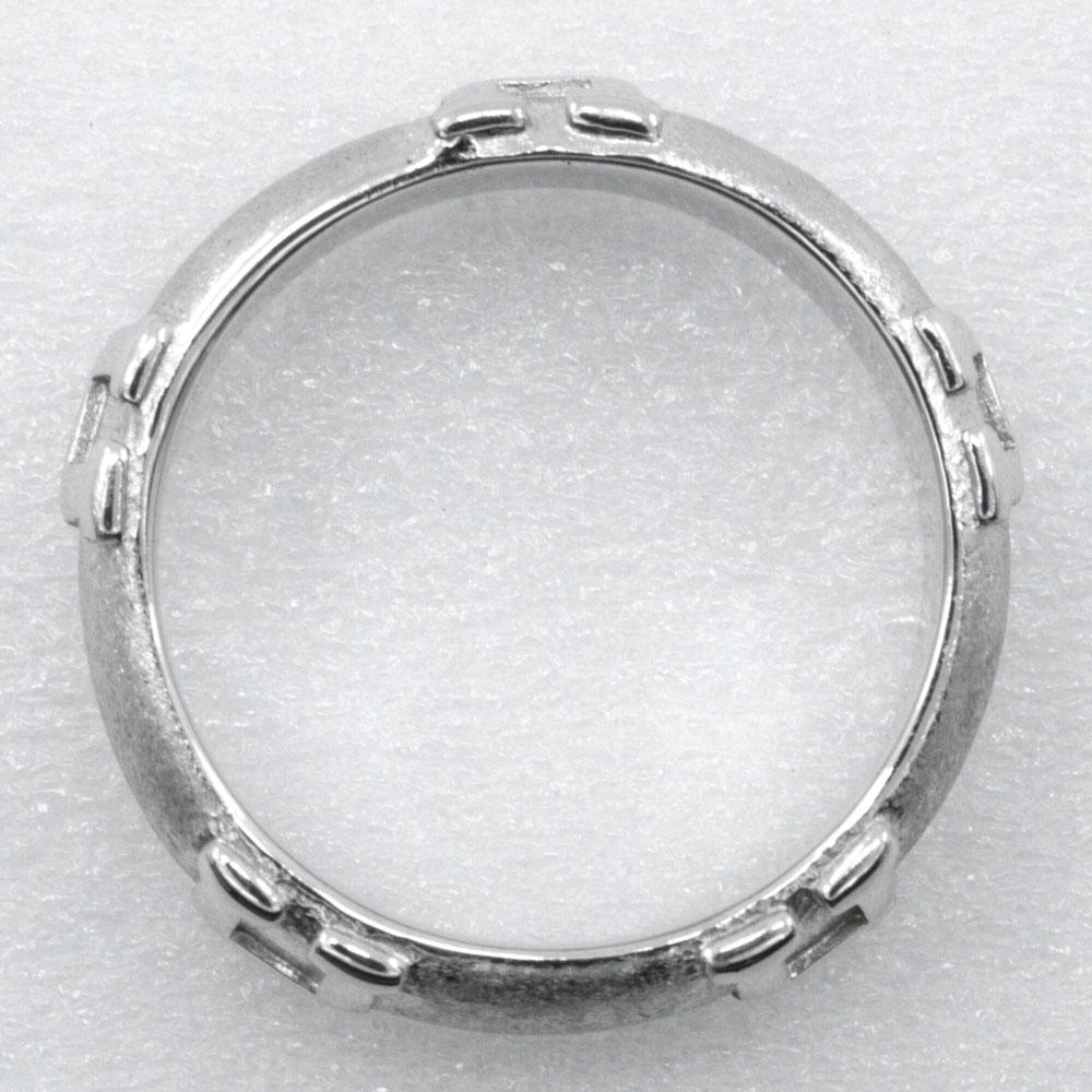 Hermes Fidelite Ring H K18 White Gold #4.1(US Size) 4.5g Women Used