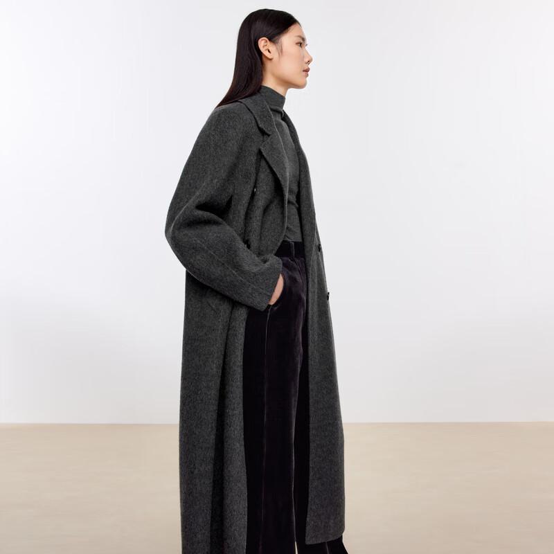 eifini Women's Mid-length Elegant Wool Blend Coat