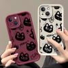 Милый мультяшный кот Чехол для телефона iPhone 15 Pro Max 11 12 13 16 14 Plus Силиконовый противоударный чехол Защитная крышка для объектива