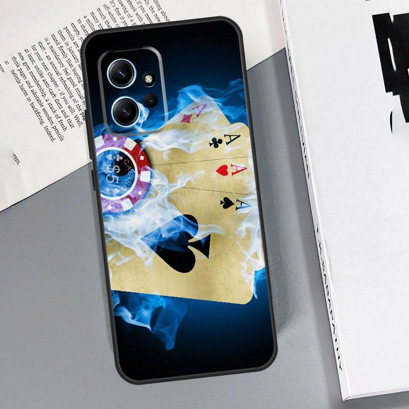 Пики Карты для игры в Покер Чехол с Тузом Для Xiaomi Redmi Note 14 10 11 12 13 15 Pro Plus Чехол Для Redmi 15 15C 14C 12C 10C 13C