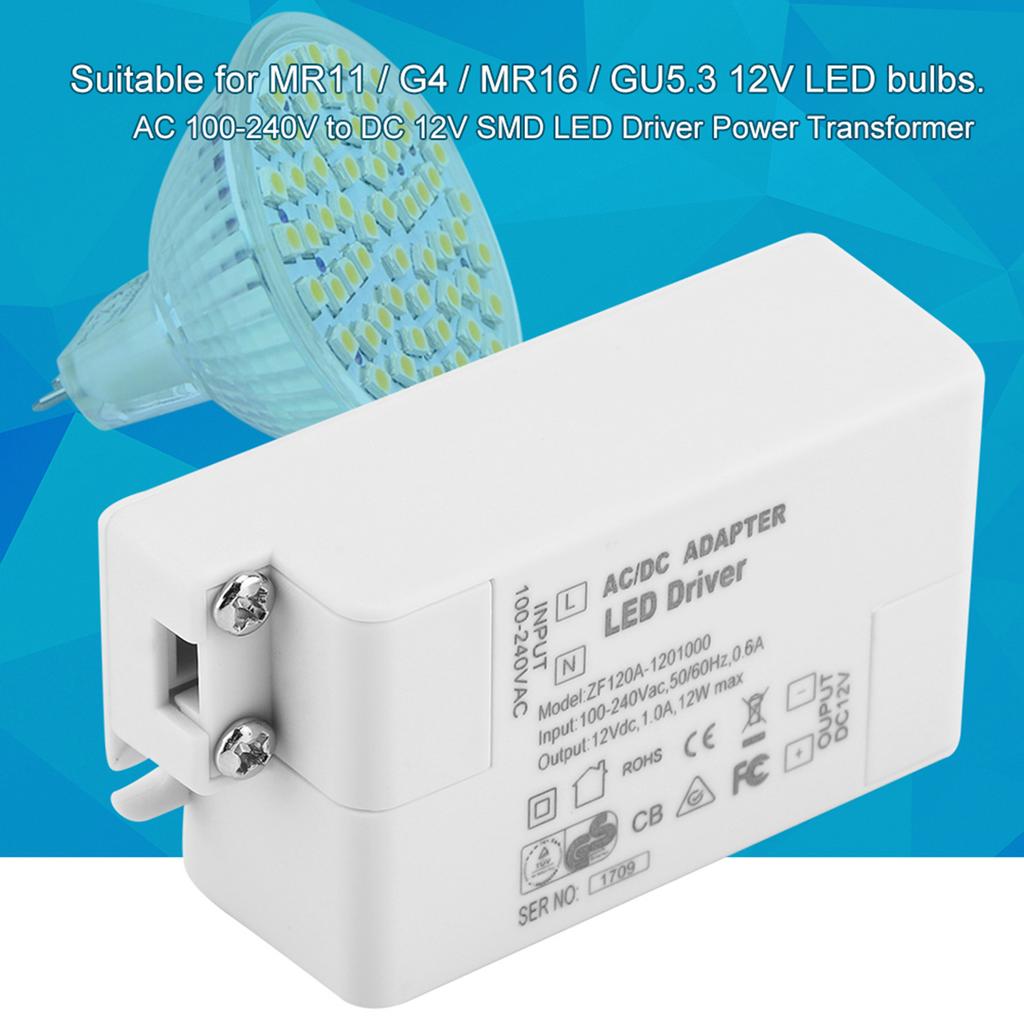 AC 100 240V To 12V LED Driver 12W Constant Voltage Power Supply Adapter For SMD LED Strip Light Home Lighting