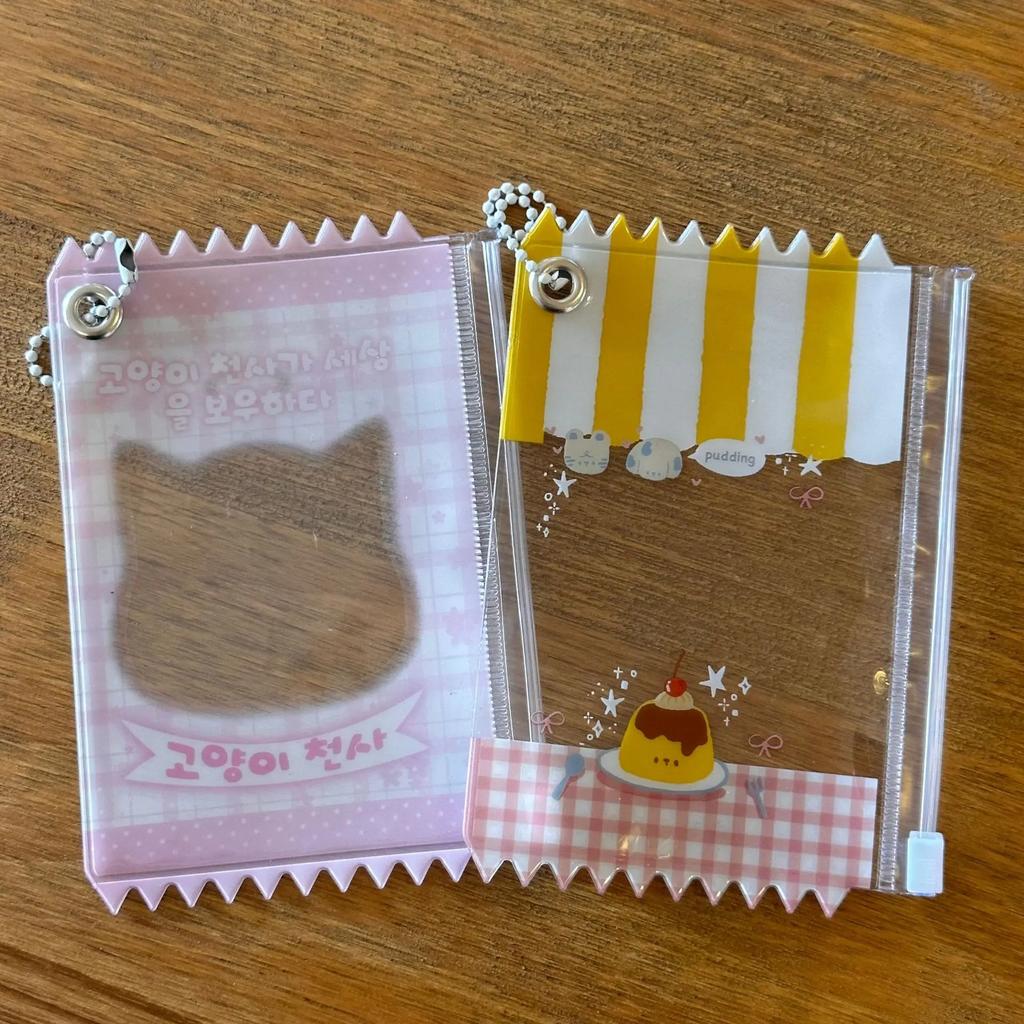 Kawaii Candy Bag PVC Photocard Frame Cute Strawberry Card Holder with Chain 3 Inch Kpop Photocard Display for Girls Wholesales