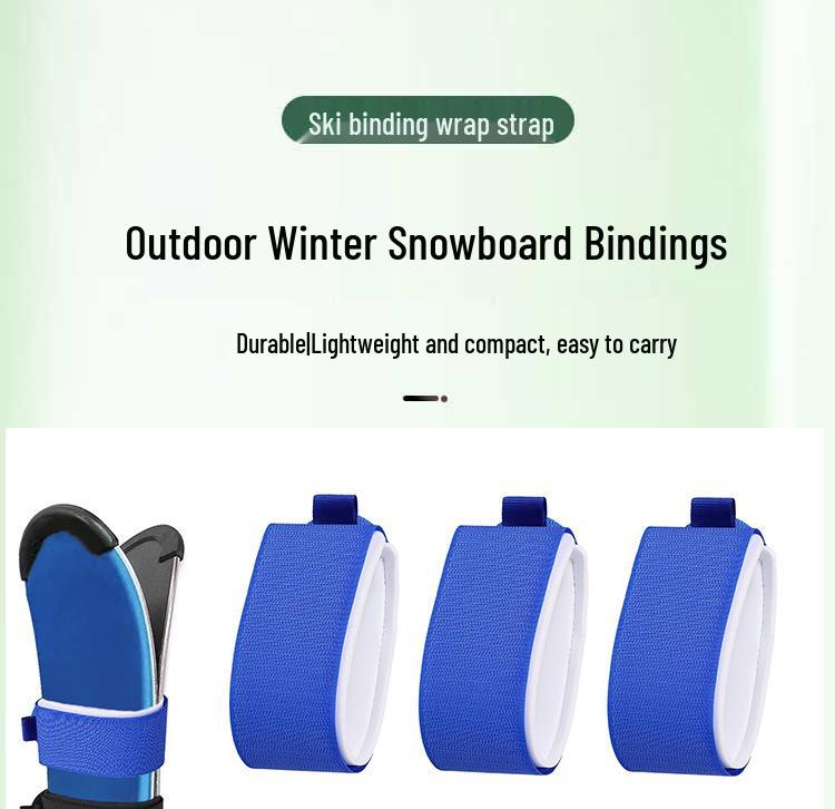 Cross-Border Adjustable Ski Bindings with EVA Pad and Magic Tape Nylon Straps
