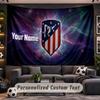 Atletico Madrid FC Personalized Tapestry Support Custom Name, Wall Art Home Decoration