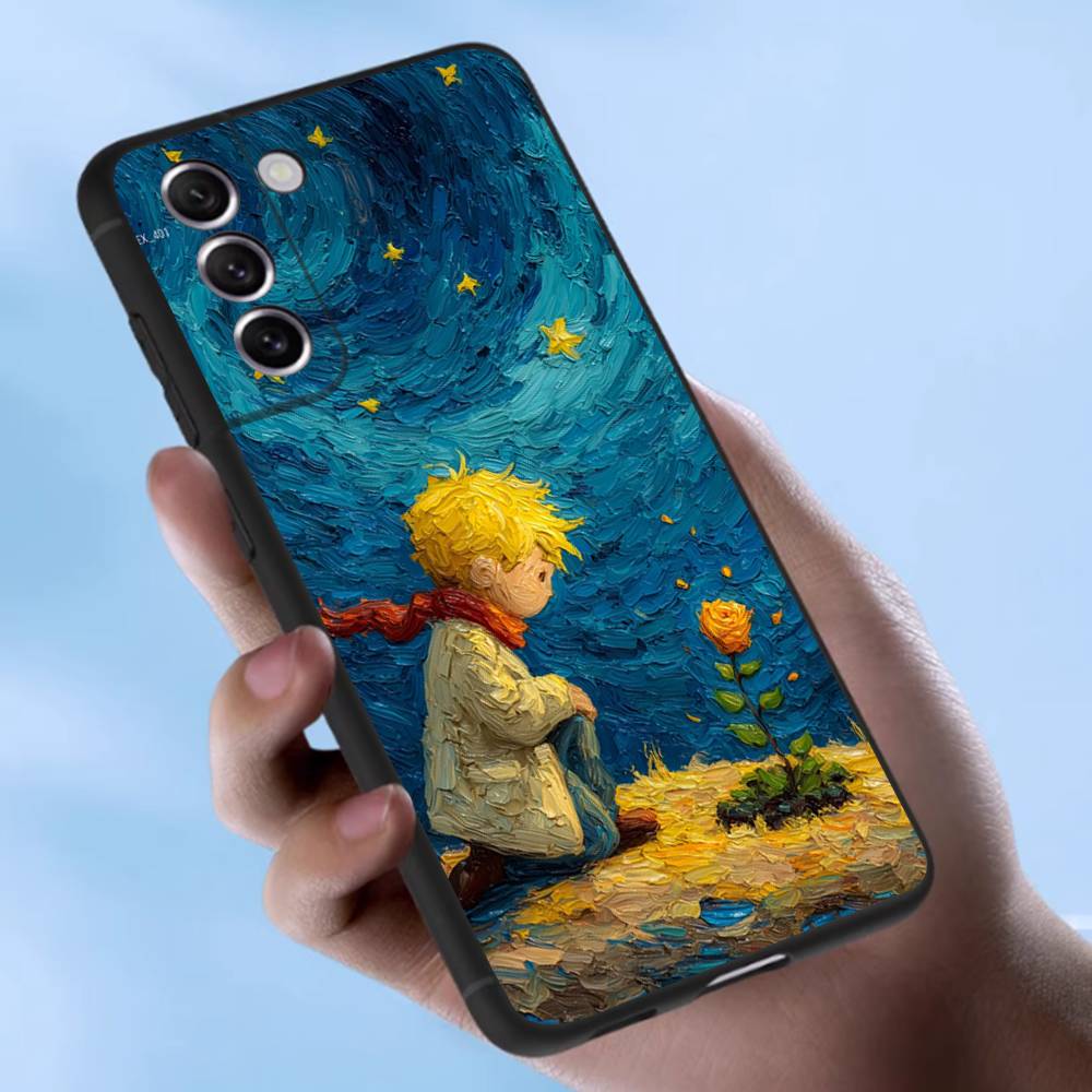 Масляная живопись Маленький принц Чехол для Samsung Galaxy Чехол S25 S23 S22 S21 S30 S20 S10 Ultra Plus FE ТПУ Мягкий чехол