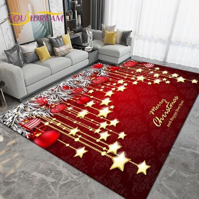 Рождественский декор, ковер, ковер Санта-Клауса, коврик для рождественской елки для гостиной, спальни, коврик для кухни, нескользящий напольный коврик, подарок