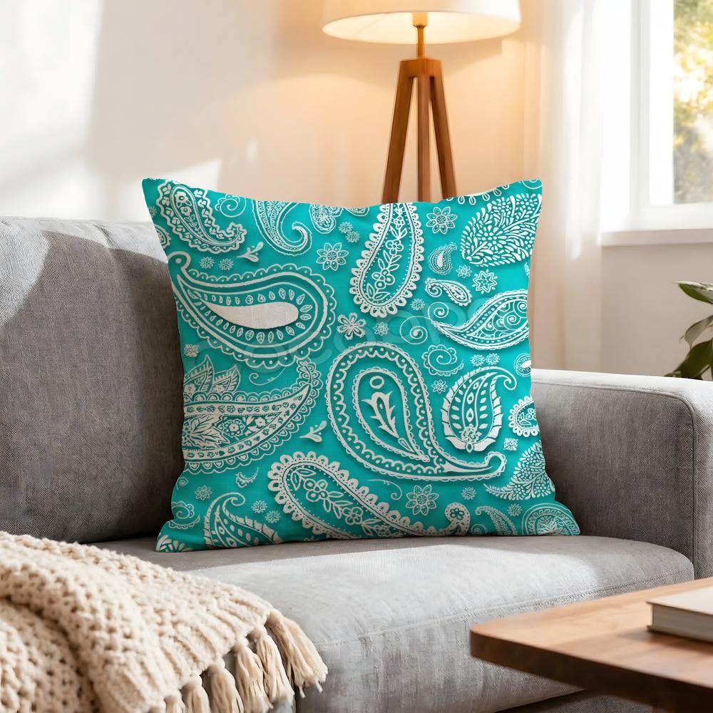 Pattern Paisley Pattern Cushion Cover 1Pcs Decorative Covers Soft Cushion Case For Sofa Couch Decor 40X40 45X45 Pillowcases