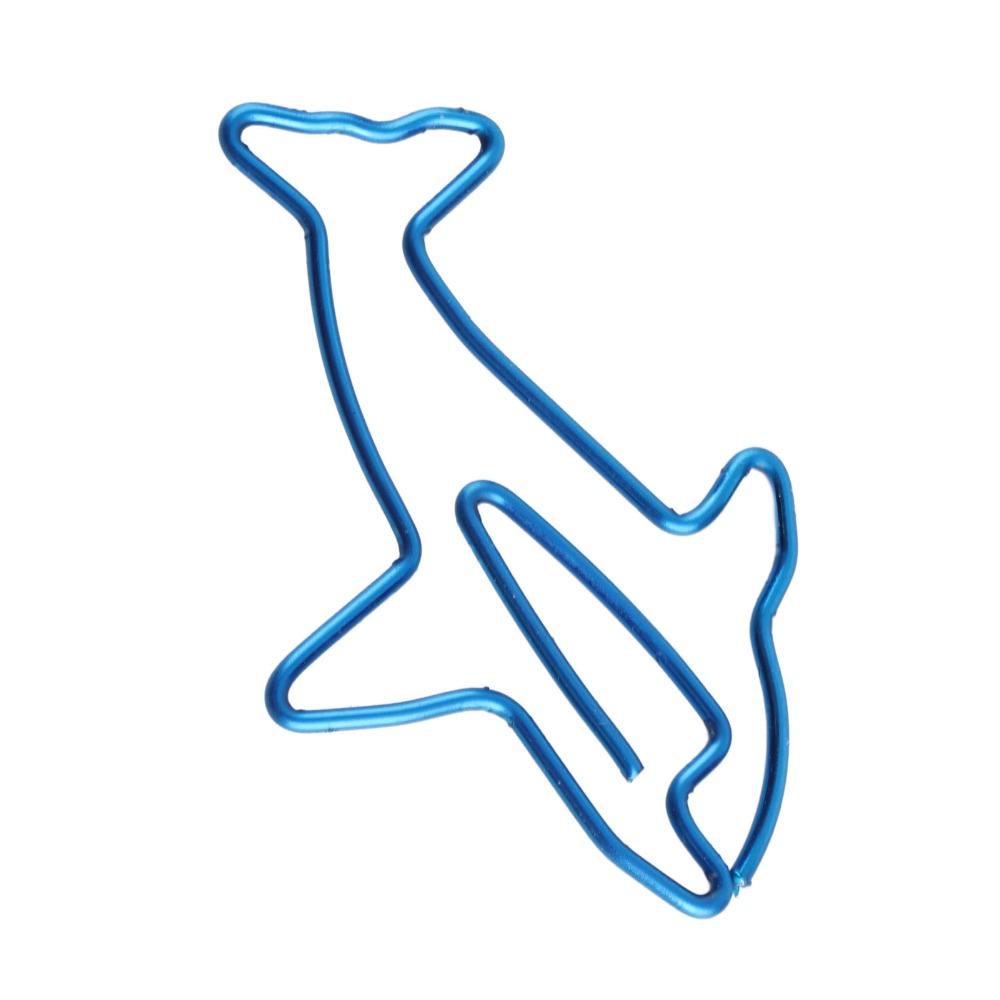 100Pcs Dolphin Shape Metal Paperclips Blue Cute Paper Clips Paper Clips Document Organization