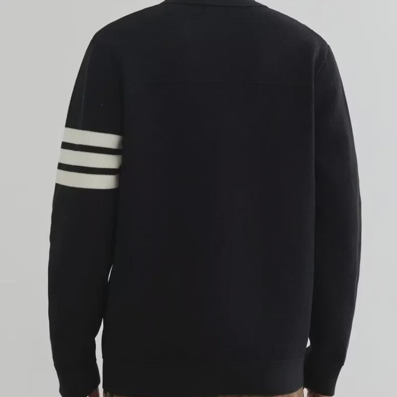 Мужская куртка-кардиган из жаккардовой пряжи высокой плотности 2024 года на весну и осень