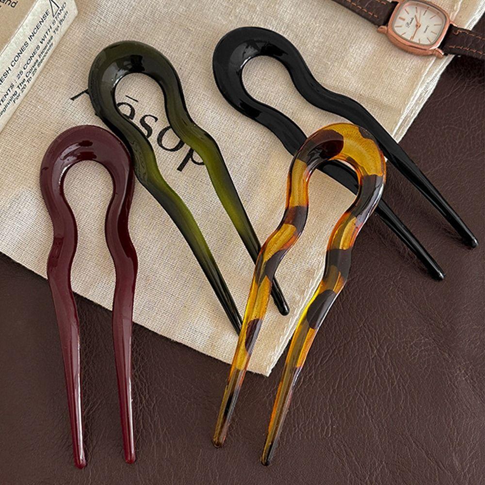 Геометрический дизайн Вилка для волос Ацетатные палочки для волос Модные инструменты для укладки волос Женщины Девочки