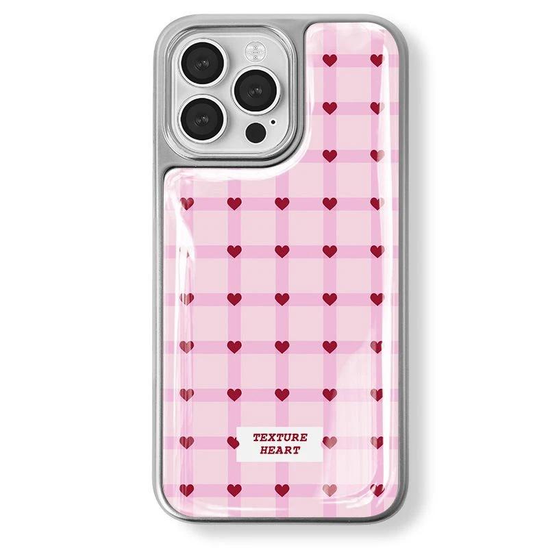 Корейский инс клетка любовь для iPhone Apple 16/17pro чехол для мобильного телефона 15 конденсация воды 13 гальваническое покрытие 14/12