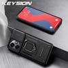 KEYSION Противоударный бронированный чехол для HONOR 400 Pro 5G, сдвижная защита объектива камеры, кольцо-подставка, чехол для телефона для Huawei Honor 400 5G