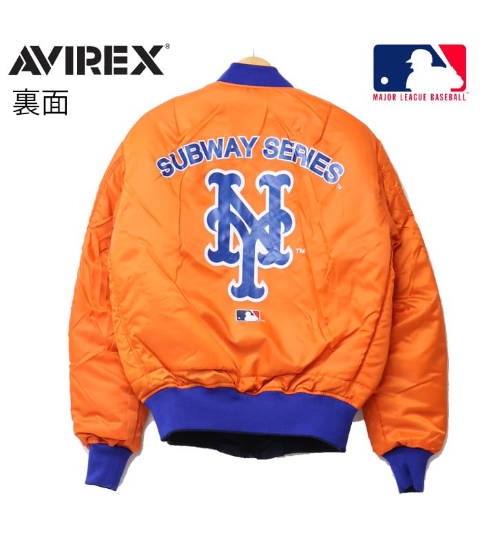 Куртка-коллаборация MLB [AVIREX] MA-1 783-3252049 (Размер M, 120 темно-синий)