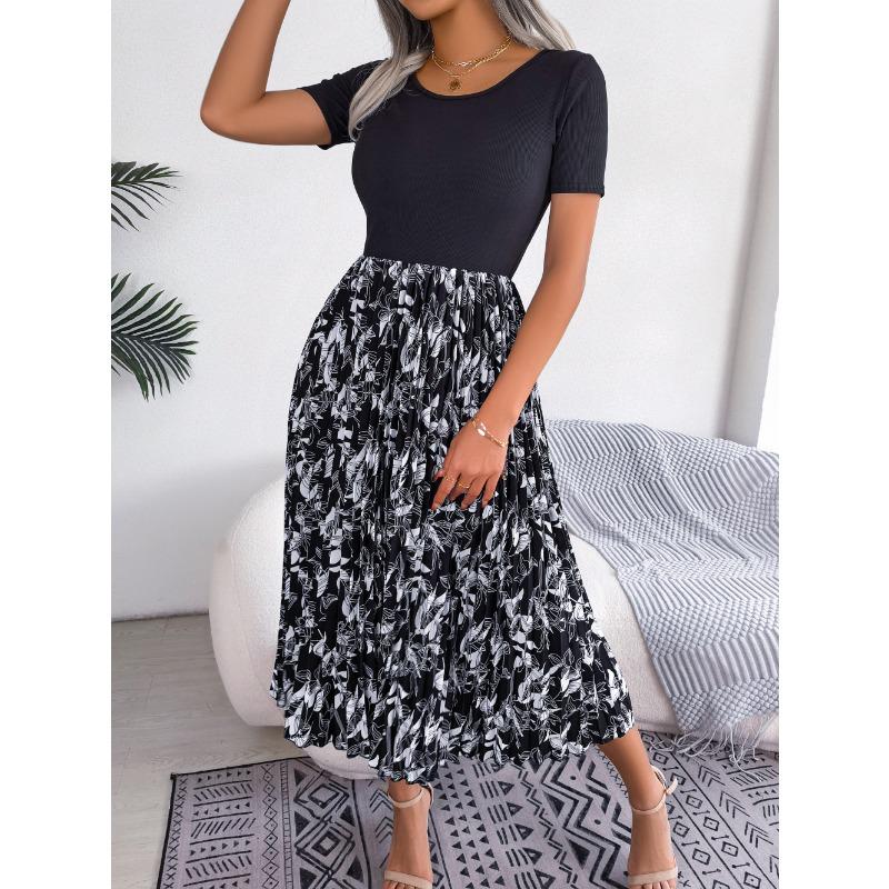 Повседневное плиссированное платье миди в стиле Ins с высокой талией и женской одеждой