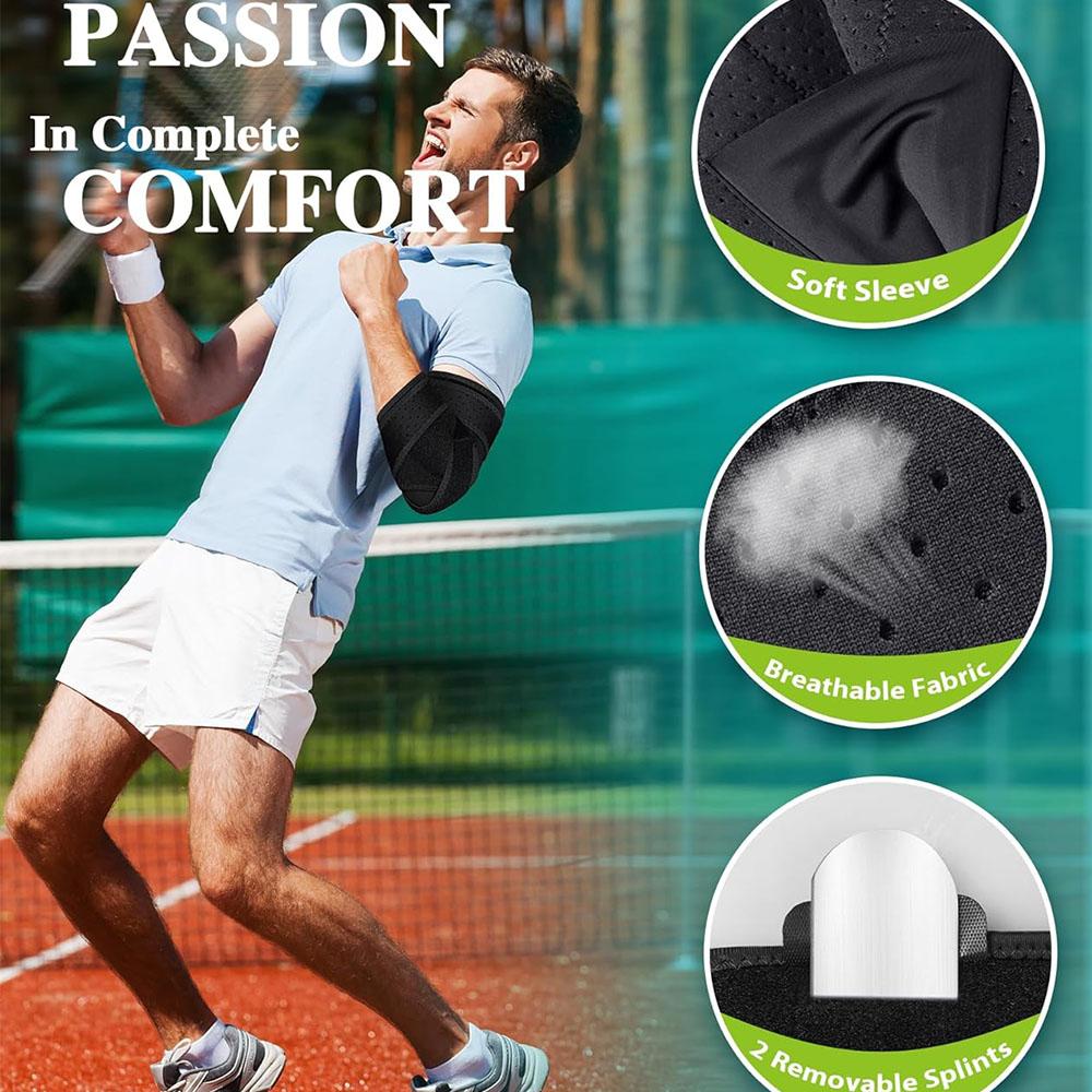 Фиксатор локтя для локтевого канала, регулируемая локтевая шина для сна, тендинит, локоть теннисиста, удобная стабилизирующая поддержка для женщин и мужчин