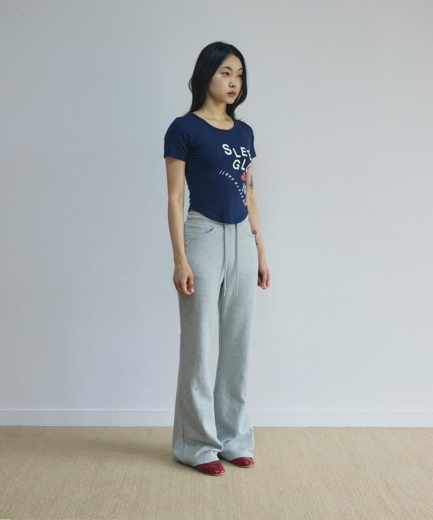 Спортивные брюки Seulliggeullou Bootcut с логотипом [Серый]