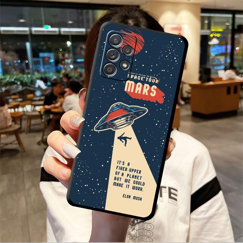 Soft Case For Smaung Galaxy A52 A13 A53 A12 A51 A32 A21s A33 A22 A23 A31 A03 A72 A41 A11 A04 Phone Cover Cartoon Cool Astronaut
