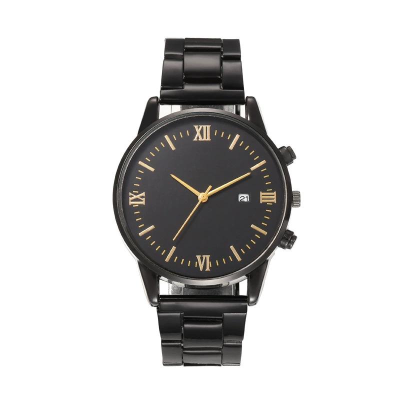 Men Watch with Steel Band Calendar Function Casual Wristwatch for Formal Occasions
