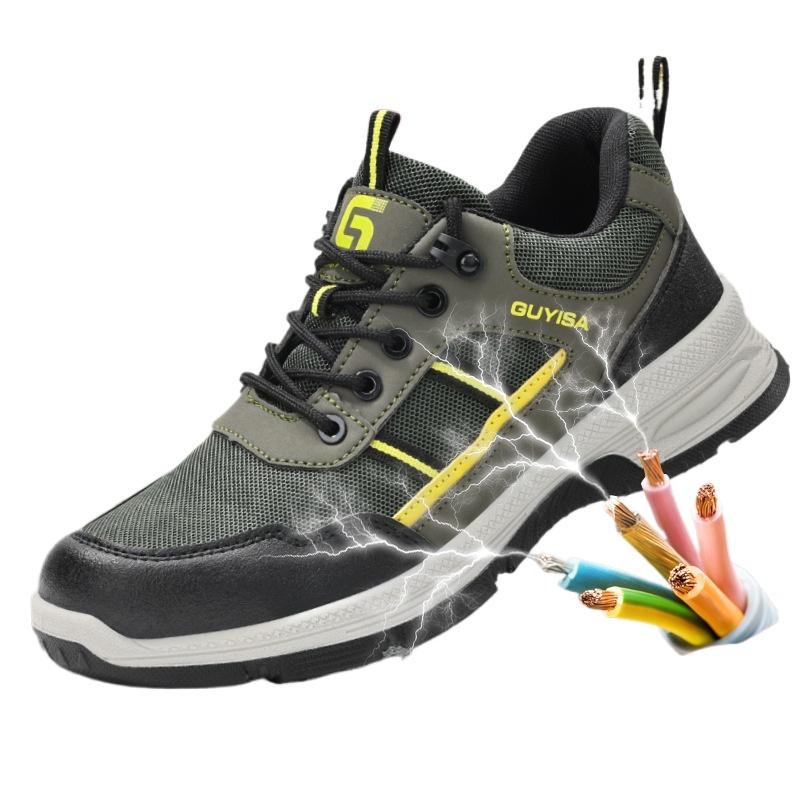 Утепленная 10 кВ противоударная и ударопрочная защитная обувь с пластиковым пакетом на голове мужская удобная утепленная обувь с мягкой подошвой