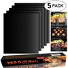 GOBRO 5PCS/set Baking Mats for Barbecue and Oven- 40cm*33cm Non-stick BBQ Sheets and Reusable Baking Sheets P