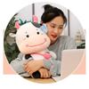 With Fruit Cow Backpack Plush Toy Cartoon Stuffed Animal Doll Gift Decoration