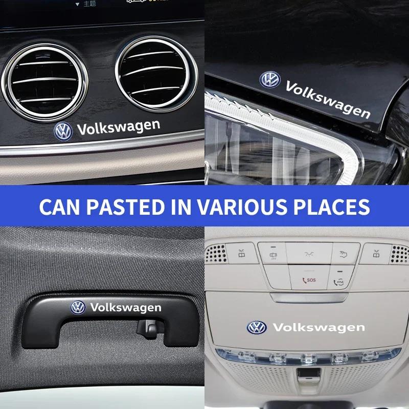 For Volkswagen VW Car Metal Emblem Wiper Stickers Reflective Decor Decals Accessories For Volkswagen Sagitar Polo Passat R-Line