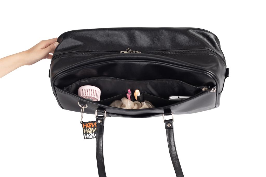 Besty School Bag for High School Boston Synthetic Large Comes with Charm x Lavender [HEM] Girls, Bag, Leather, Capacity, Lightweight, Unisex, Cute,