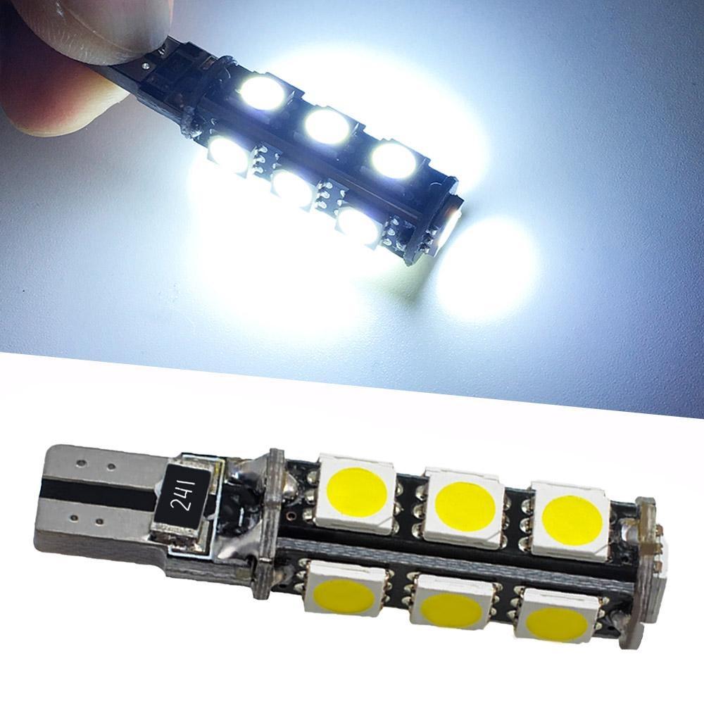 2X T10 W5W 5050 13SMD 9SMD белые внутренние светодиодные лампы для автомобиля, клиновидные лампы для чтения, супер яркие, DC 12 В