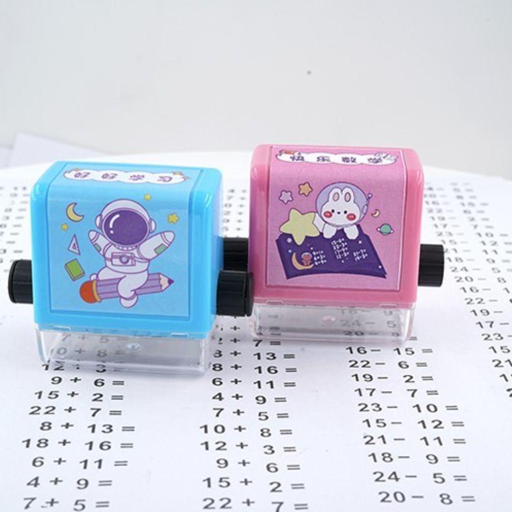 Stationery Division Math Calculate Number Rolling Stamp Arithmetic Stamp Math Practice Roller