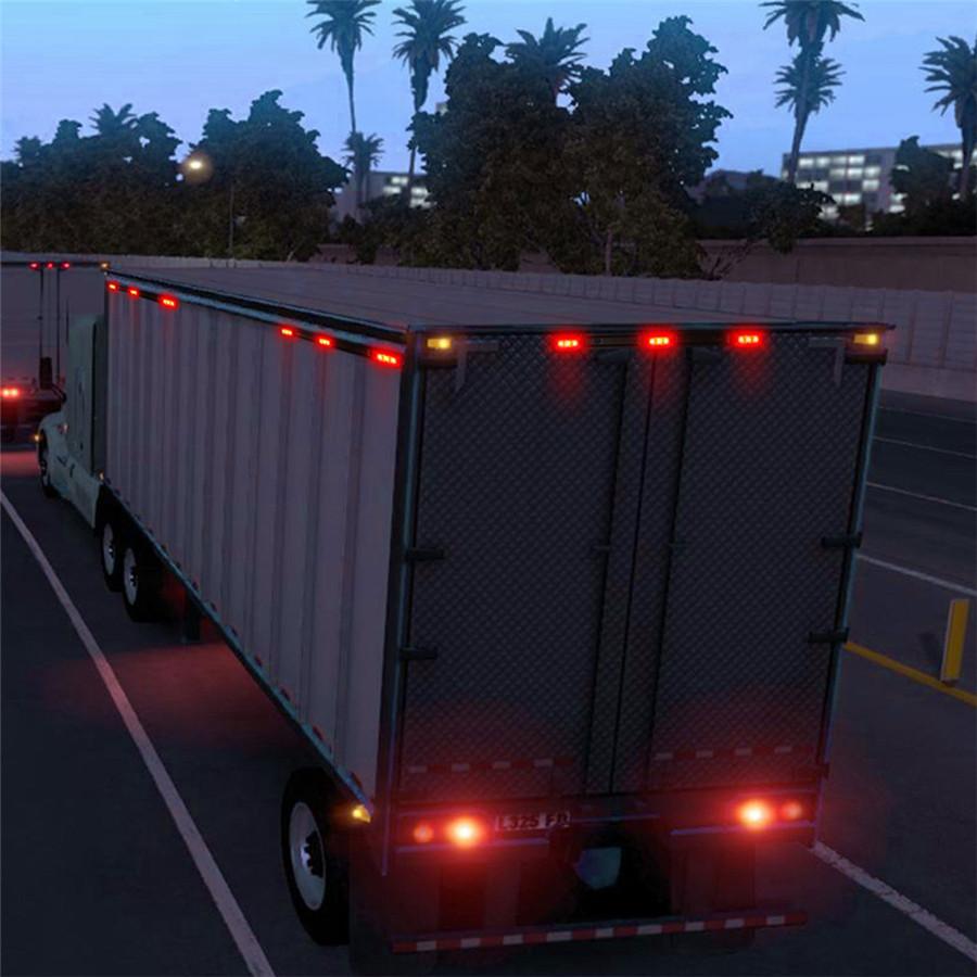 14" Боковой габаритный фонарь для грузовика и прицепа, красный светодиодный фонарь, световая полоса, лампа, водонепроницаемый
