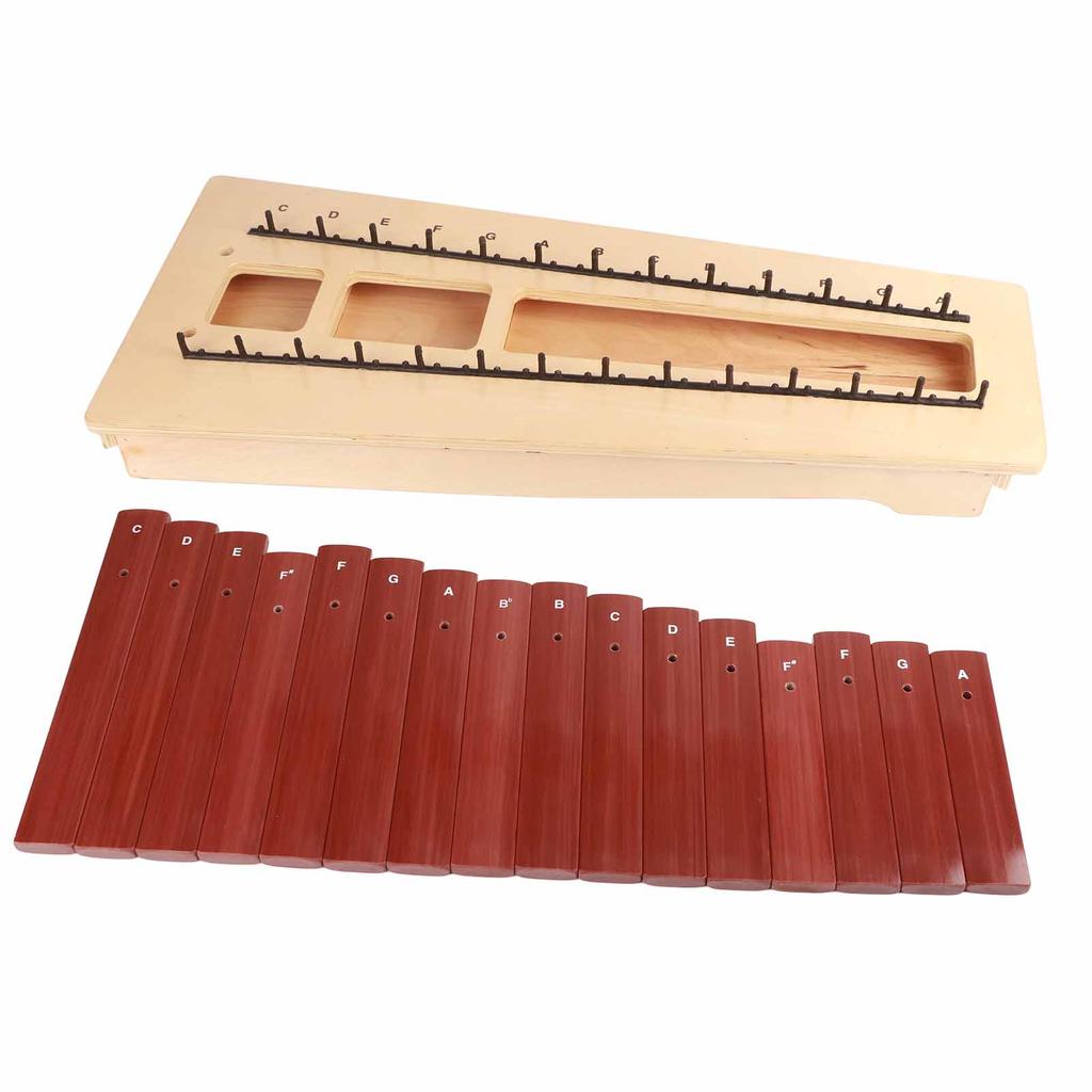 Xylophone Wooden 13 Tone Box Type High Pitch Pine Music Orff Percussion Instrument for Kids
