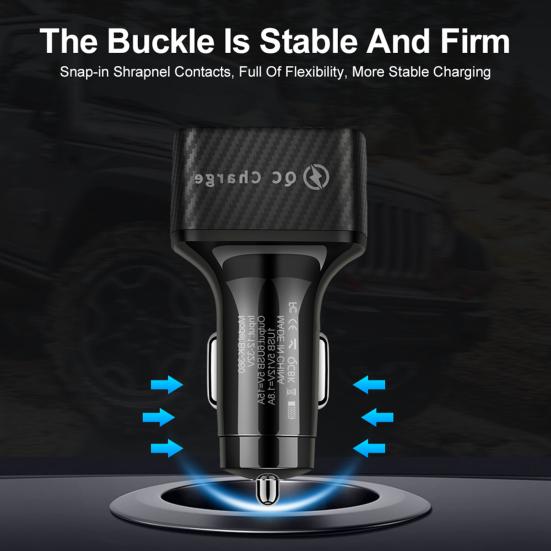 Car Charger 6-in-1 Safe Charging Mini QC 3.0 3.1A 6 USB Fast Charge Automotive Charger for Automobile