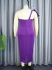 AOMEI Sexy One Shoulder Purple Party Dresses for Women Strapless Empire Package Hip Slim Birthday Evening Occasion Prom Gowns Big Size