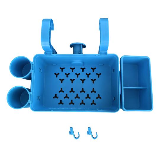 Yousheng Pool Storage Basket for Above Ground Pools Poolside Storage Organizer with Cup Holder Hook Pool Accessories Holder Fits for Most Frame Pools