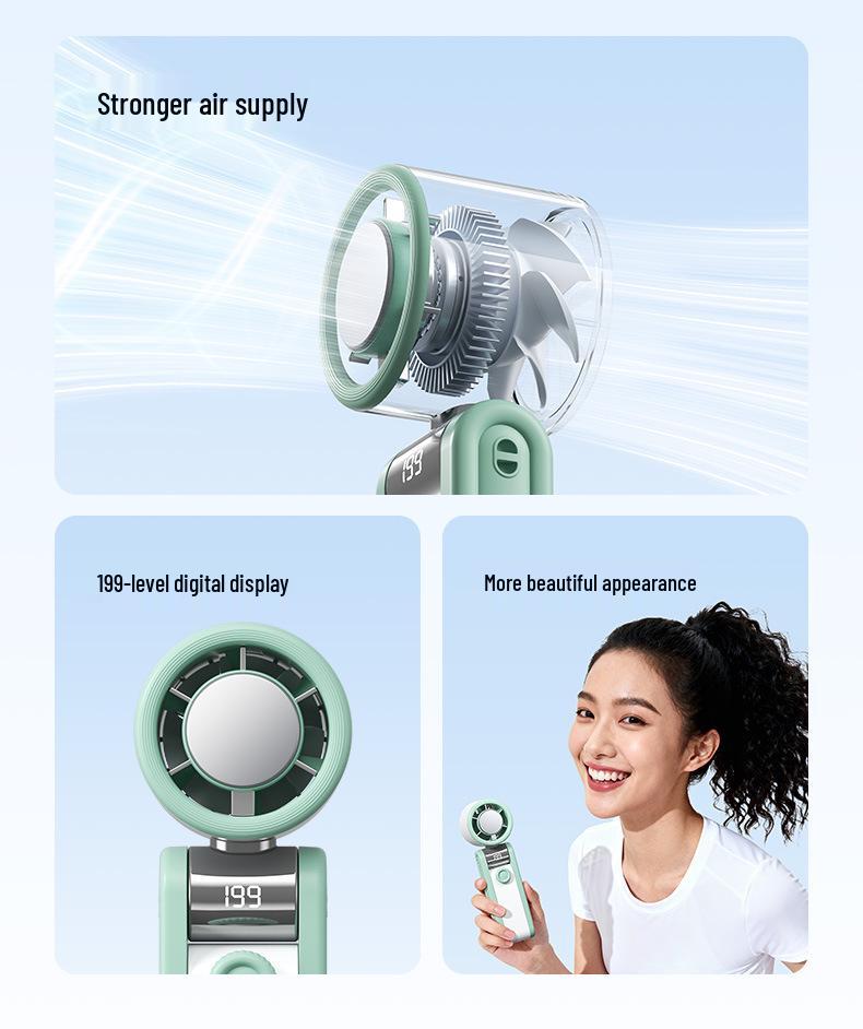 Eslite Rechargeable Mini Handheld Fan – High-Speed, Foldable, Portable, Large Wind Flow