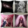 Классическая аниме-подушка Mirai Nikki Чехол для подушки Мягкий Легко стирающийся Чехол для подушки Универсальный для дивана, кровати, путешествий и офиса