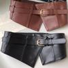 Wide Cummerbunds PU Leather Waistband Strap Fashion Waist Cover  For Skirts Dress Top Sweater Coat