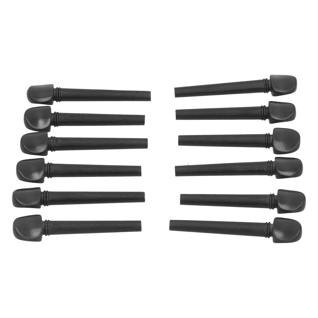 12 шт., колышки из черного дерева, 8,7 см, деревянные аксессуары для настройки, сменные аксессуары с рыбьим глазом для скрипки с удом