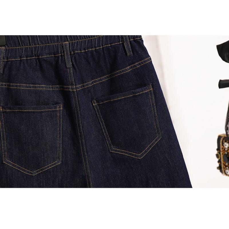 DIMANAF 2025 Новые женские шорты больших размеров Летние свободные джинсовые шорты Базовые с высокой посадкой Однотонные брюки Эластичная талия