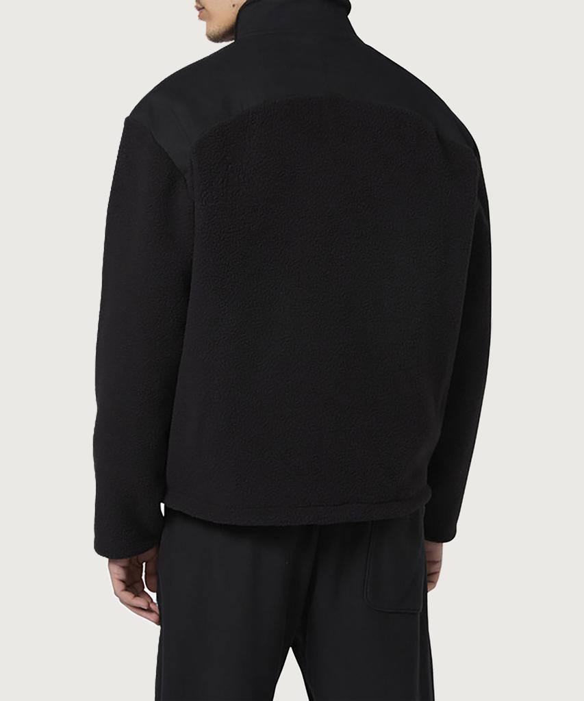 Champion Woven Block Oversized Full-Zip Fleece Jacket Black