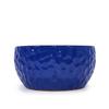 3-Piece Handmade Ceramic Planter Set (diameter 38.1/30.5/25.4cm), Cobalt Blue Hammered Pattern, Succulents/Violets, Indoor/Outdoor